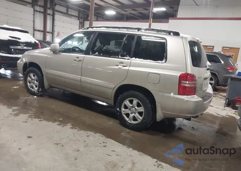 2001 Toyota Highlander V6 from USA, damaged, VIN JTEHF21A910036979